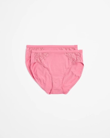 Australian Cotton and Lace High Cut Briefs