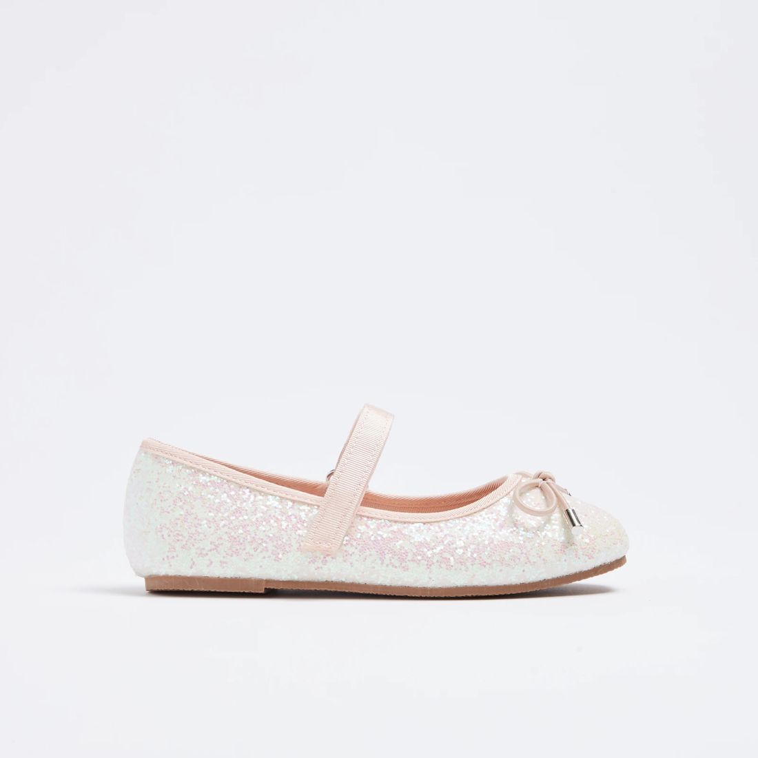 Kids Glitter Bow Ballet Flats Ivory Target Australia