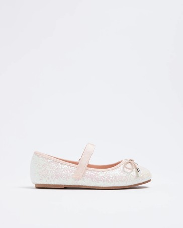 Kids Glitter Bow Ballet Flats