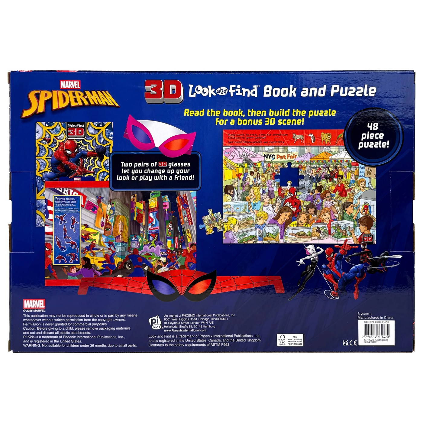 Marvel Spider-Man: 3D Look and Find Book and Puzzle Set 3 of 6