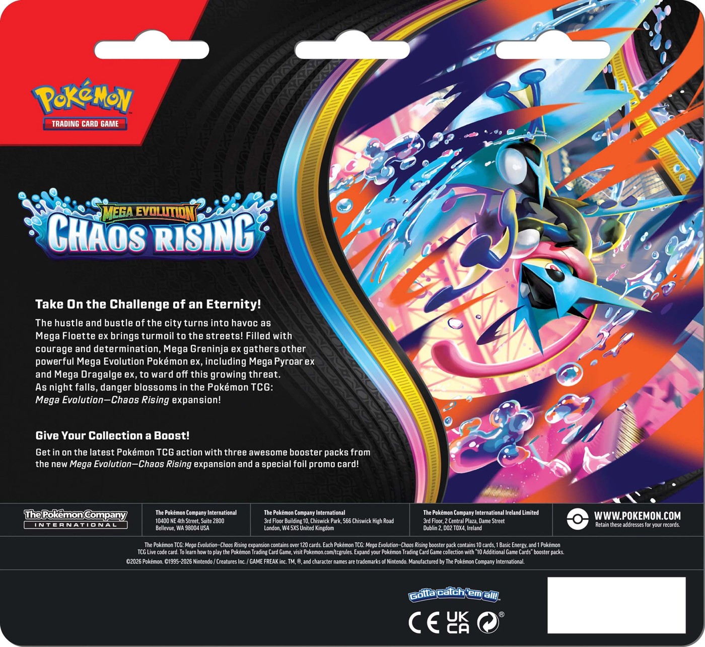 Pokemon TCG: Mega Evolution—Chaos Rising Three-Booster Blister - Assorted  2 of 2