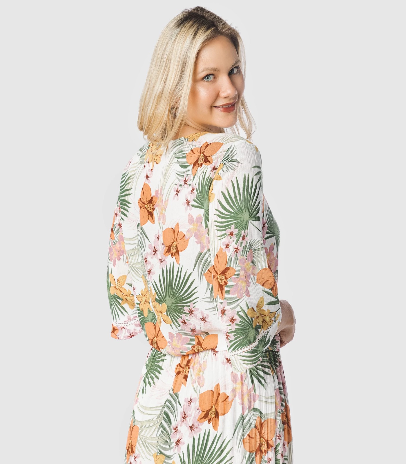 Piping Hot Kimono Sleeve Tie-Front Blouse | Target Australia