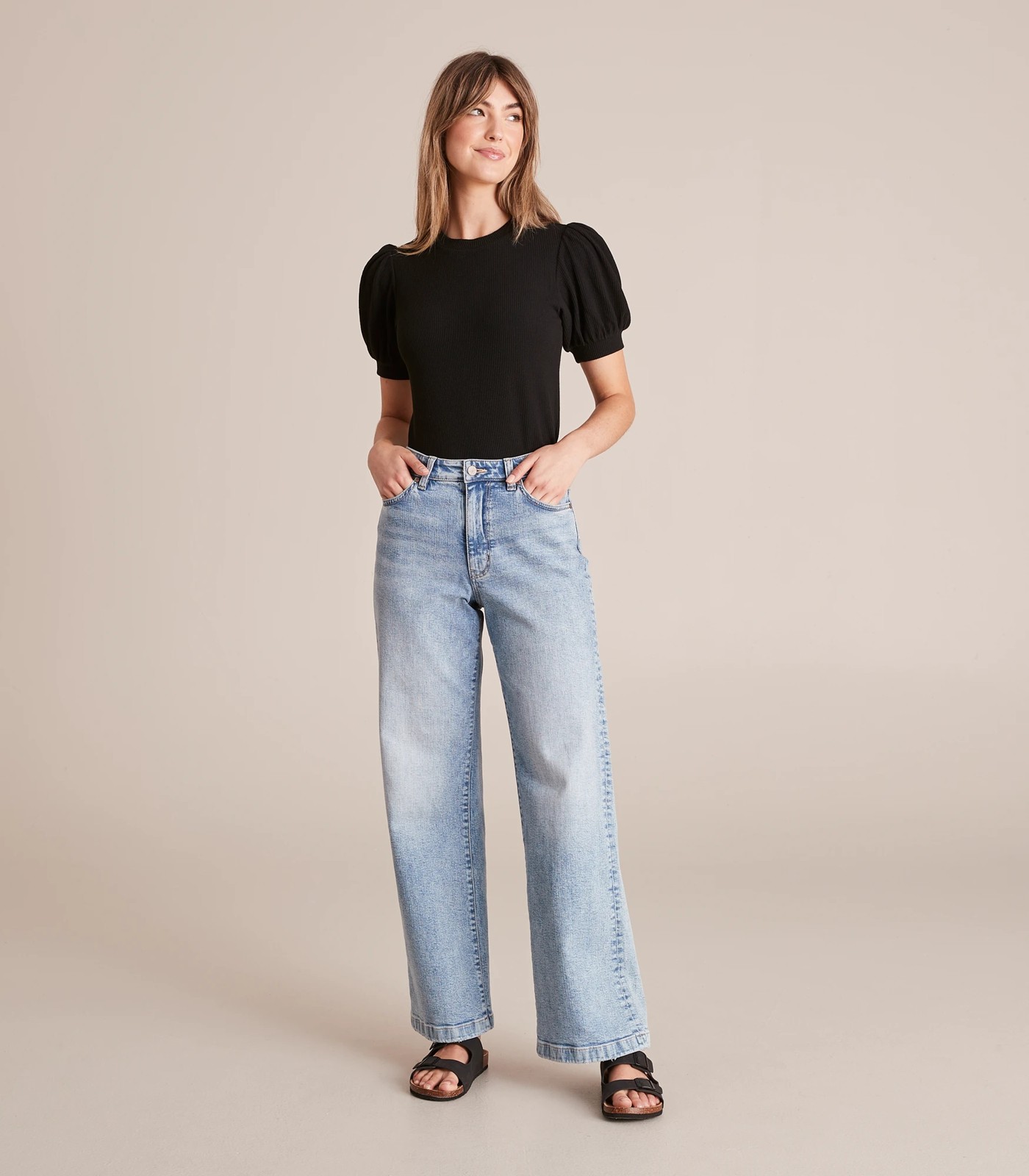 Puff Sleeve Rib T-Shirt 5 of 5