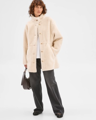 Long Sleeve Shearling Coat
