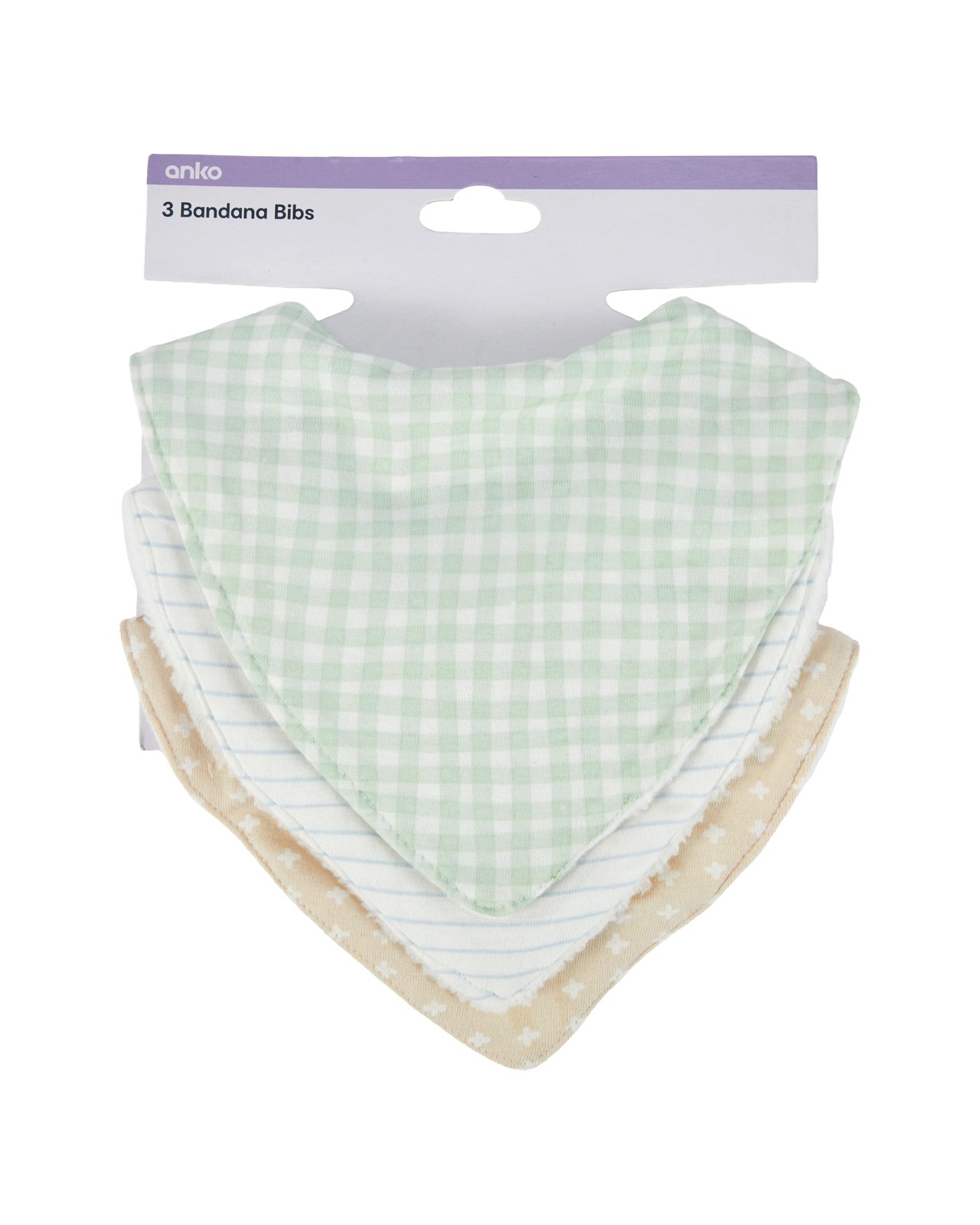 Anko 3 Pack Bandana Bibs - Cross 5 of 5