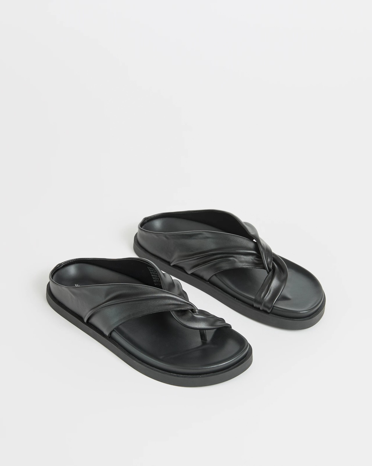 Toe Post Wrap Moulded Footbed Sandals - Tina - Black 2 of 3