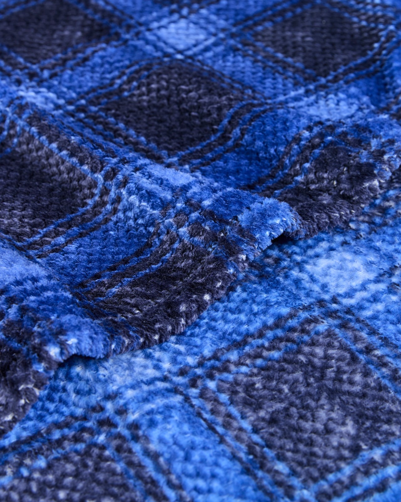 Bailey Check Throw - Peacoat 2 of 3