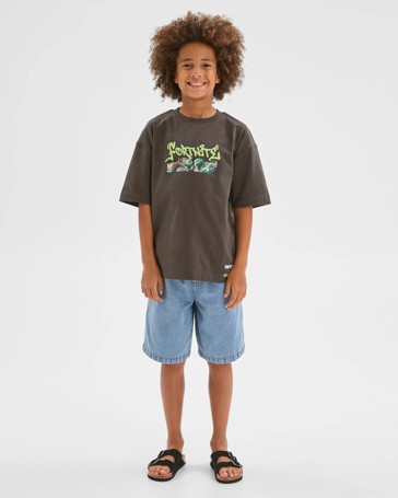 Teenage Mutant Ninja Turtles/Fortnite Australian Cotton Oversized T-Shirt