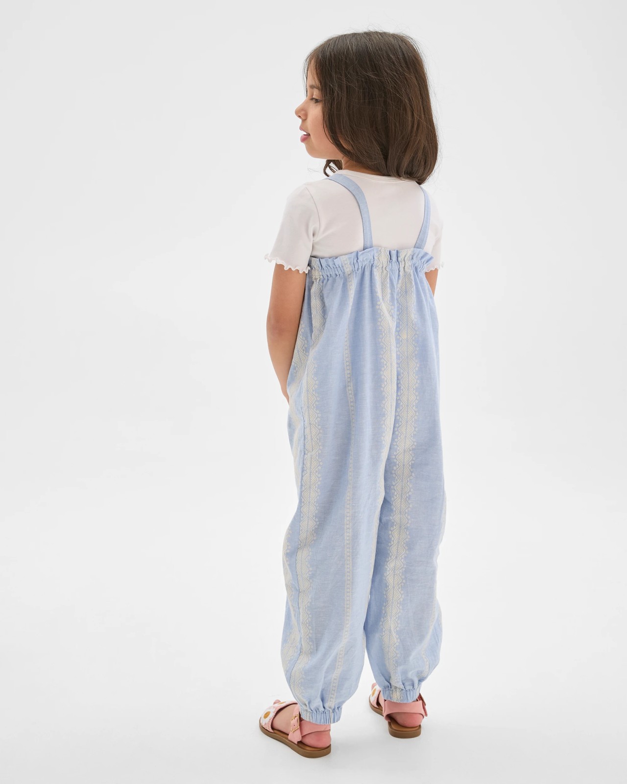 Australian Cotton Blend Jumpsuit - Blue 3 of 5