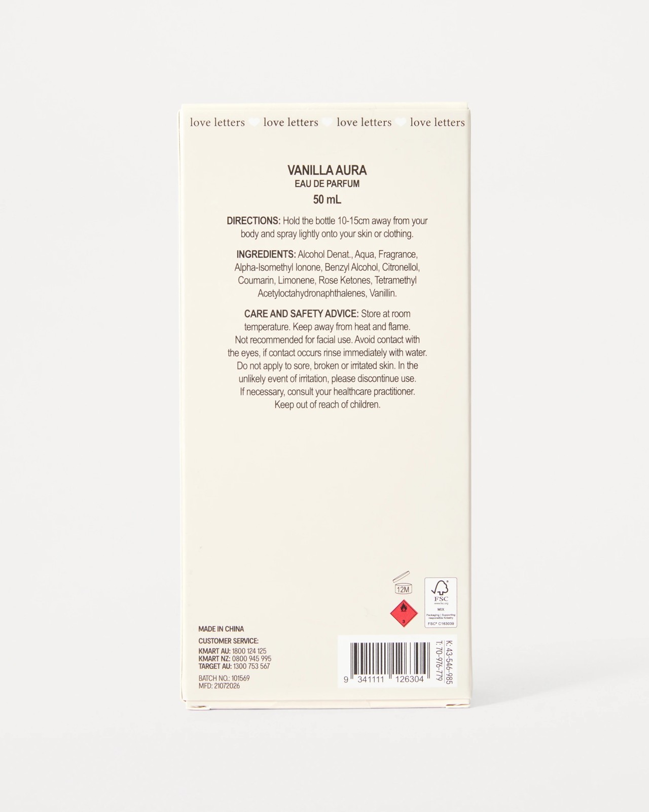 Love Letters Velvet Vanilla Eau De Parfum 50ml - OXX Fragrances 6 of 6