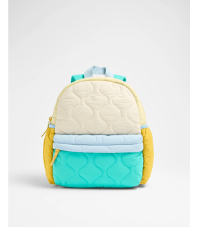 Kids Colour Block Quilted Backpack