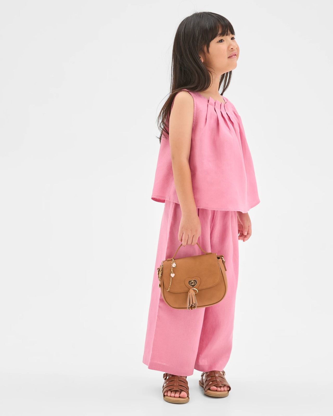 European Linen Co-ord Tank Top - Pink 2 of 6