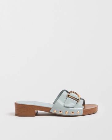Bella Genuine Suede Leather Mule Heels