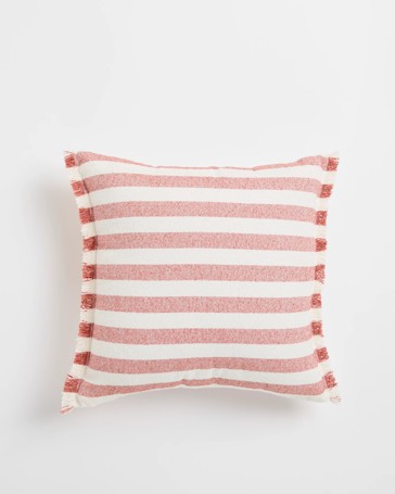Amara Stripe Fringe Cushion