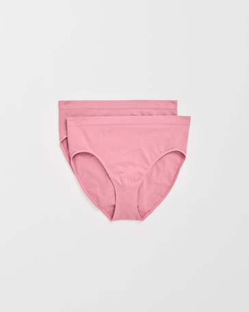 Australian Cotton Blend 2 Pack Seamfree Midi Briefs
