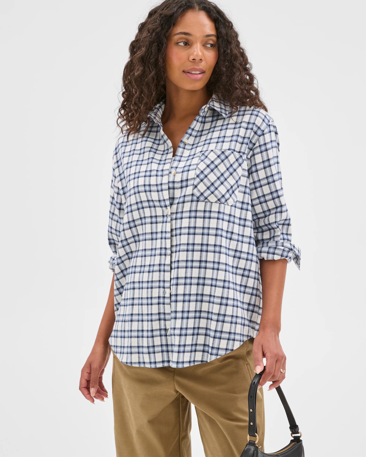 Long Sleeve Check Shirt - Blue Check 3 of 5