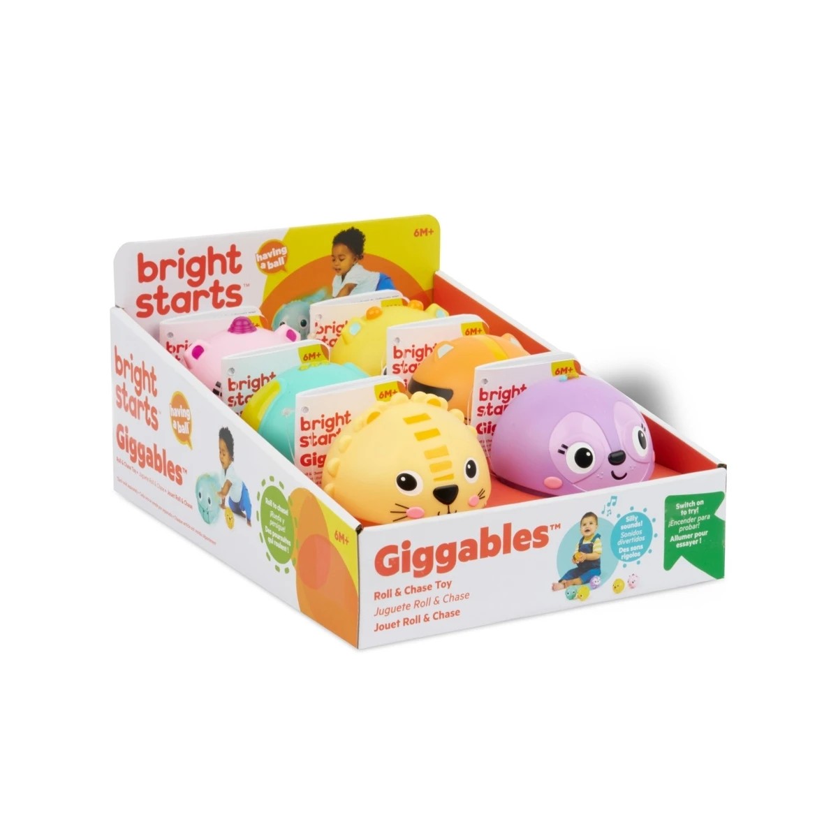 Bright Starts Giggables Roll and Chase Toy - Assorted