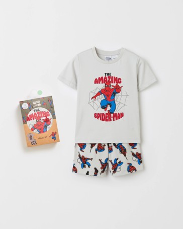 Licensed Marvel Spider-Man Australian Cotton Younger Boys Pyjama Set