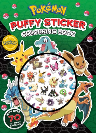 Pokemon Puffy Sticker Colouring Book