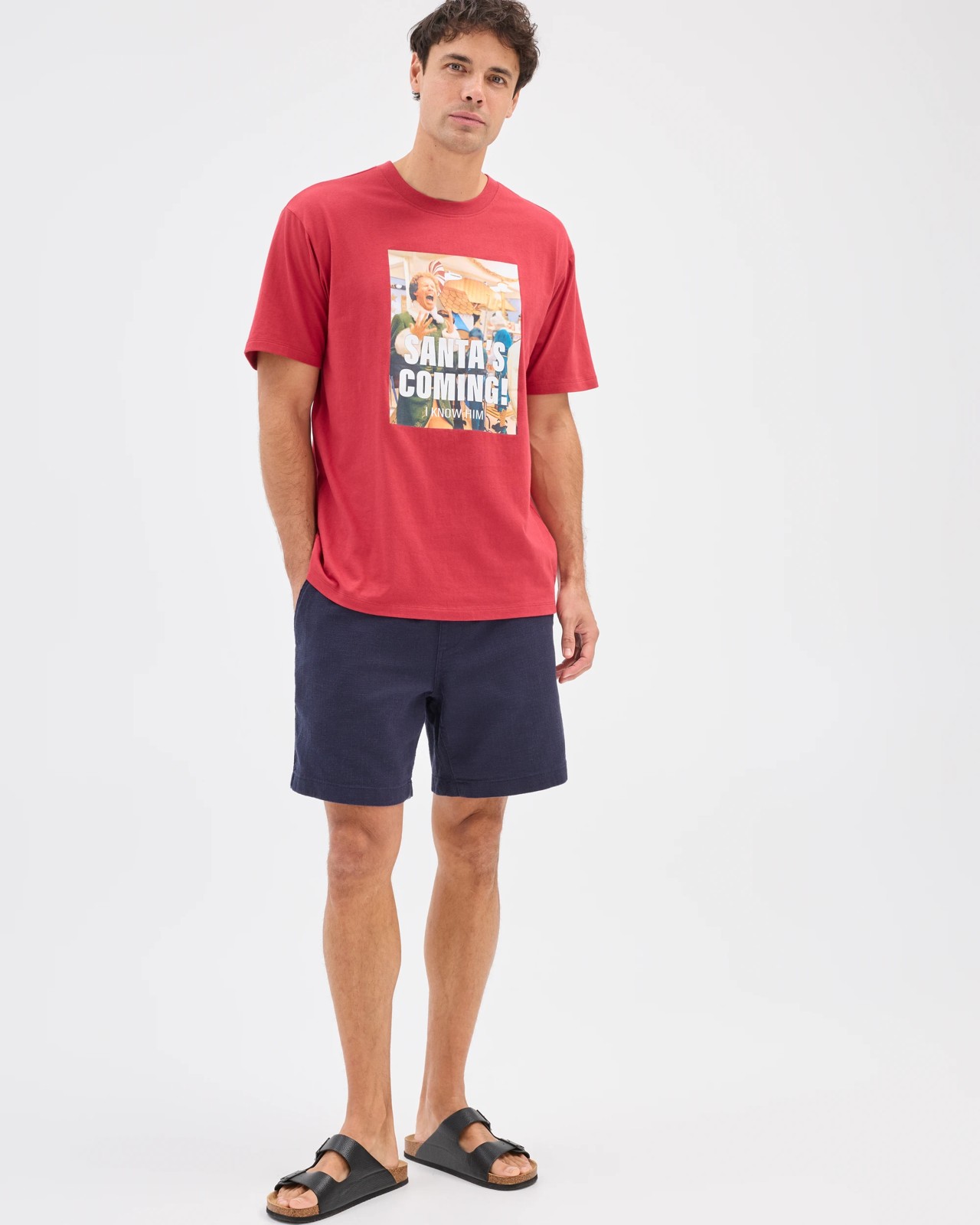 Licensed Australian Cotton Elf Santas Coming Christmas T-Shirt 2 of 5