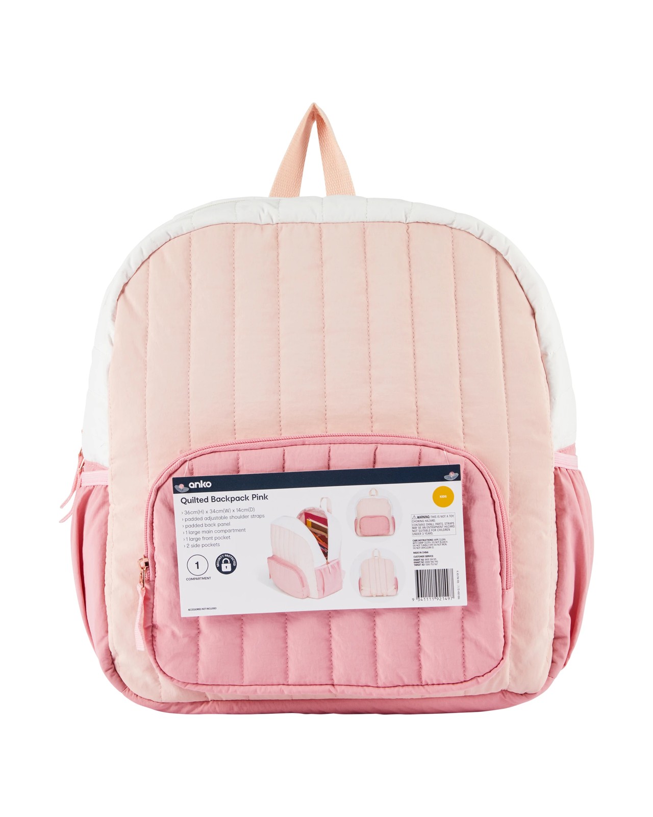 Anko Quilted Backpack - Pink 5 of 5