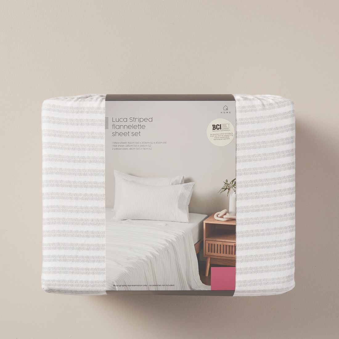 Printed Flannelette Sheet Set Luca Striped Target Australia