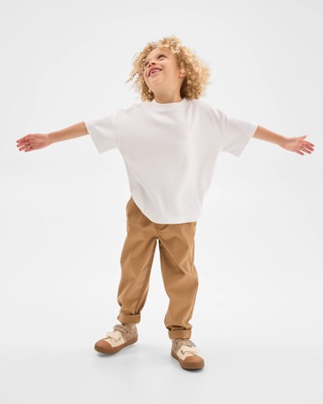 Australian Cotton Elastic Waist Chino Pants