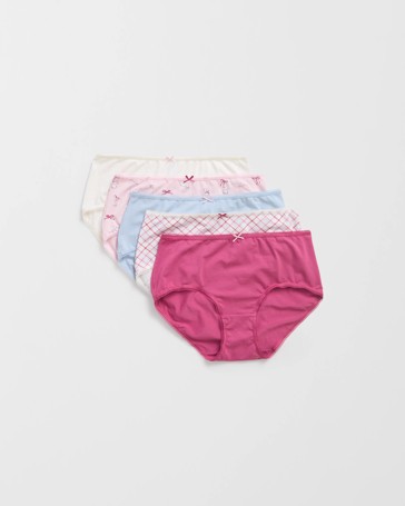 5 Pack Cotton/Elastane Midi Briefs