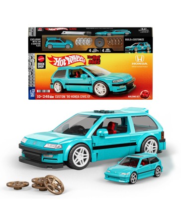 Mattel Brick Shop Hot Wheels Custom ’90 Honda Civic EF Building Toy Kit