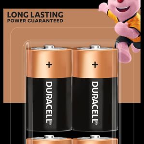 Duracell Coppertop D Alkaline Batteries - 4 Pack