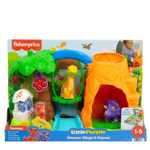 Mattel Fisher-Price Little People Dinosaur Village & Play Mat Toddler Playset product image