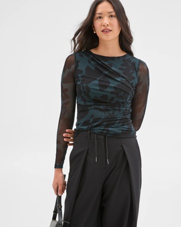 Preview Long Sleeve Mesh Top