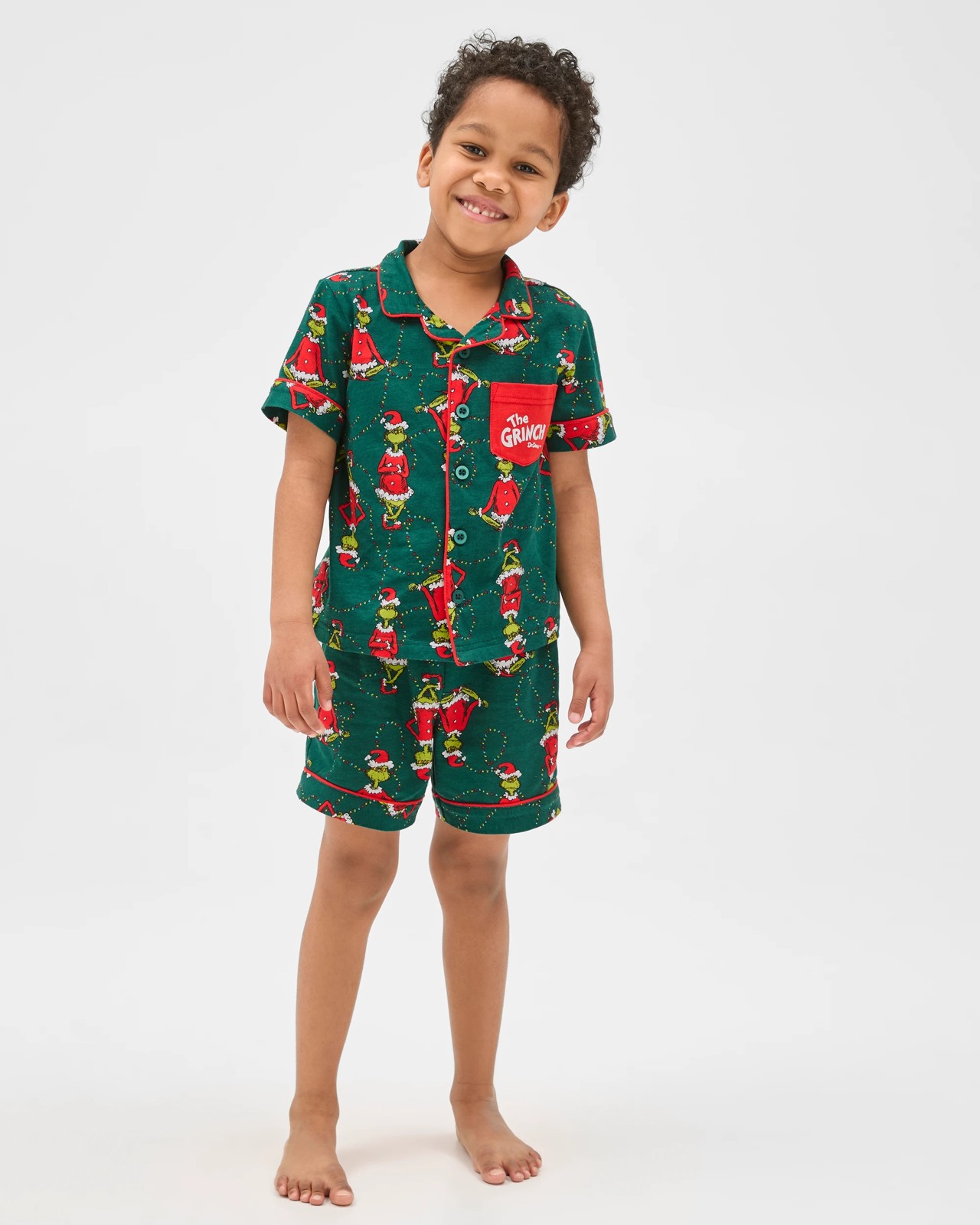 Family Matching Christmas Australian Cotton Younger Kids Pyjama Set - Grinch 2 of 5