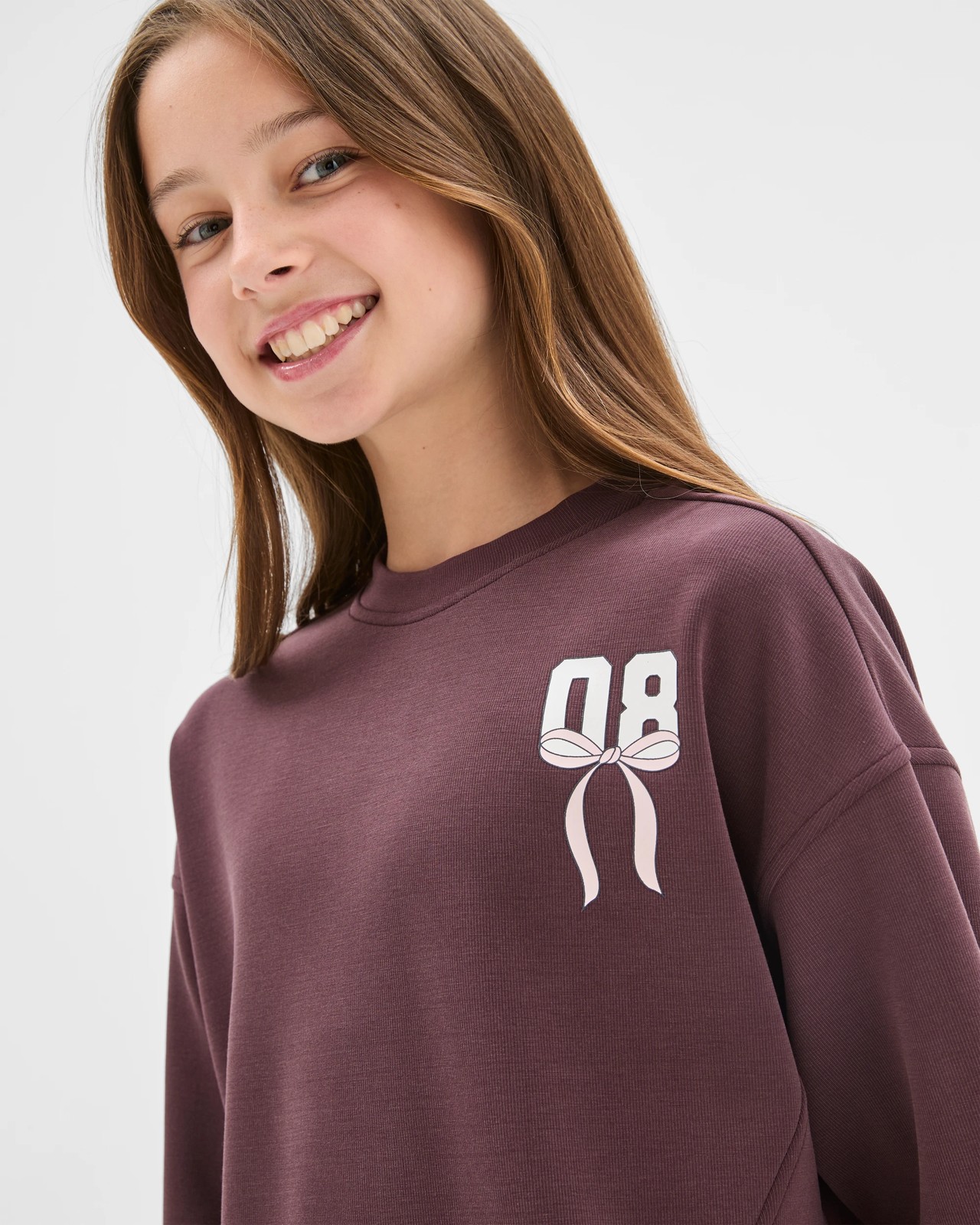 Sandwash Scuba Crew Neck Top - Burgundy 2 of 6