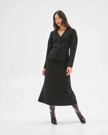 Preview Boucle Knit Midi Skirt