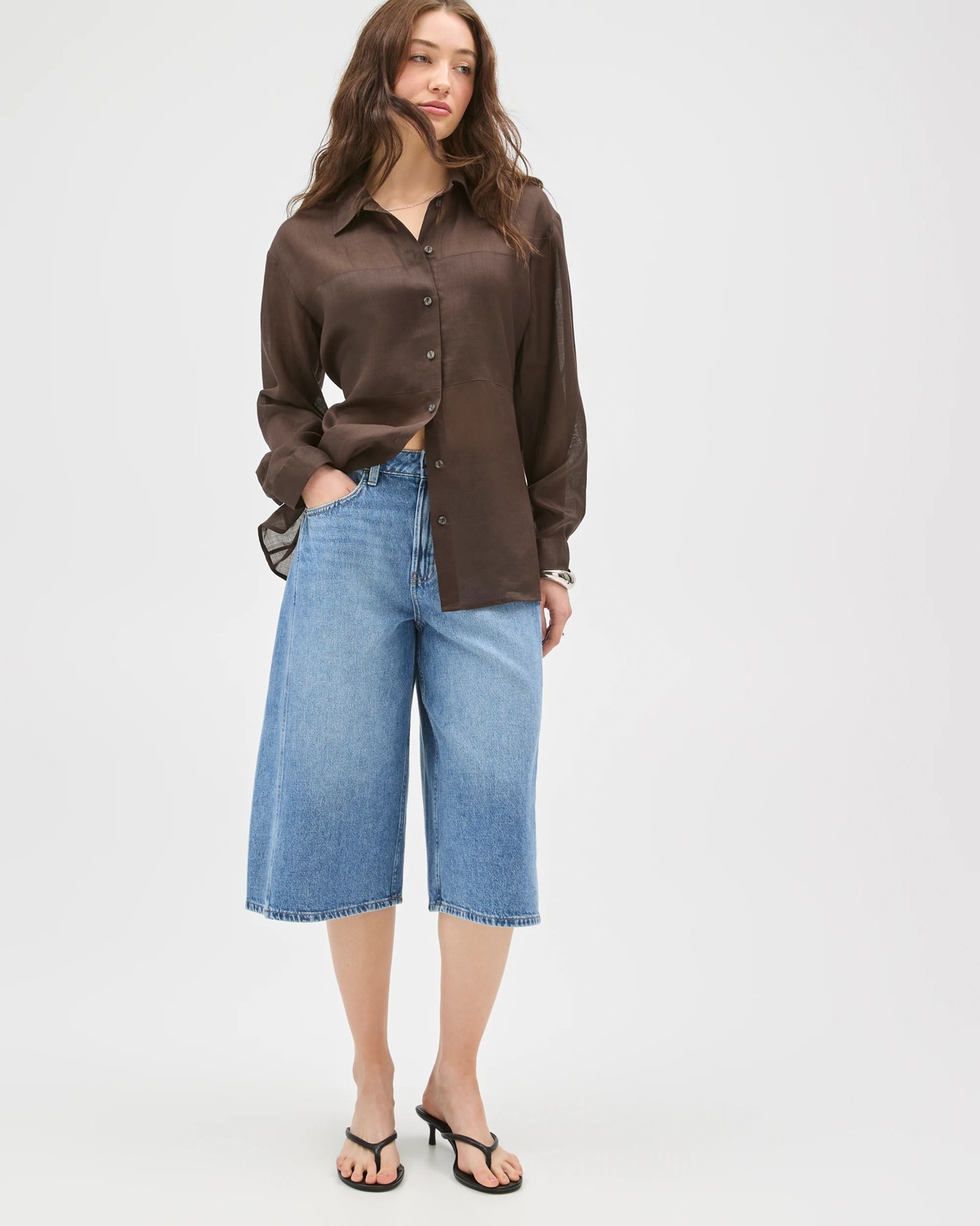 Lily Loves Sheer Shirt - Truffle 4 of 6