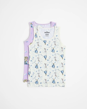 Disney Frozen Girls 2 Pack Singlets
