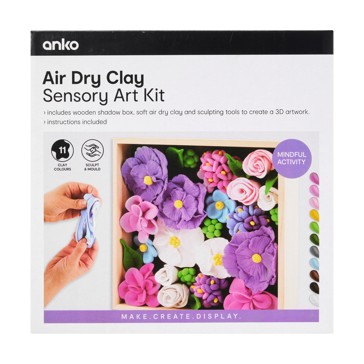 Air Dry Clay Sensory Art Kit, Flower - Anko