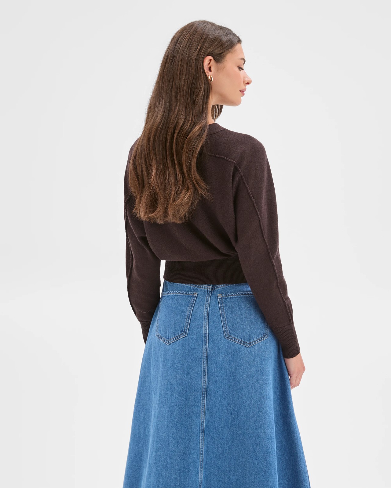 Petites Australian Merino Wool Long Raglan Sleeve Cardigan 4 of 6