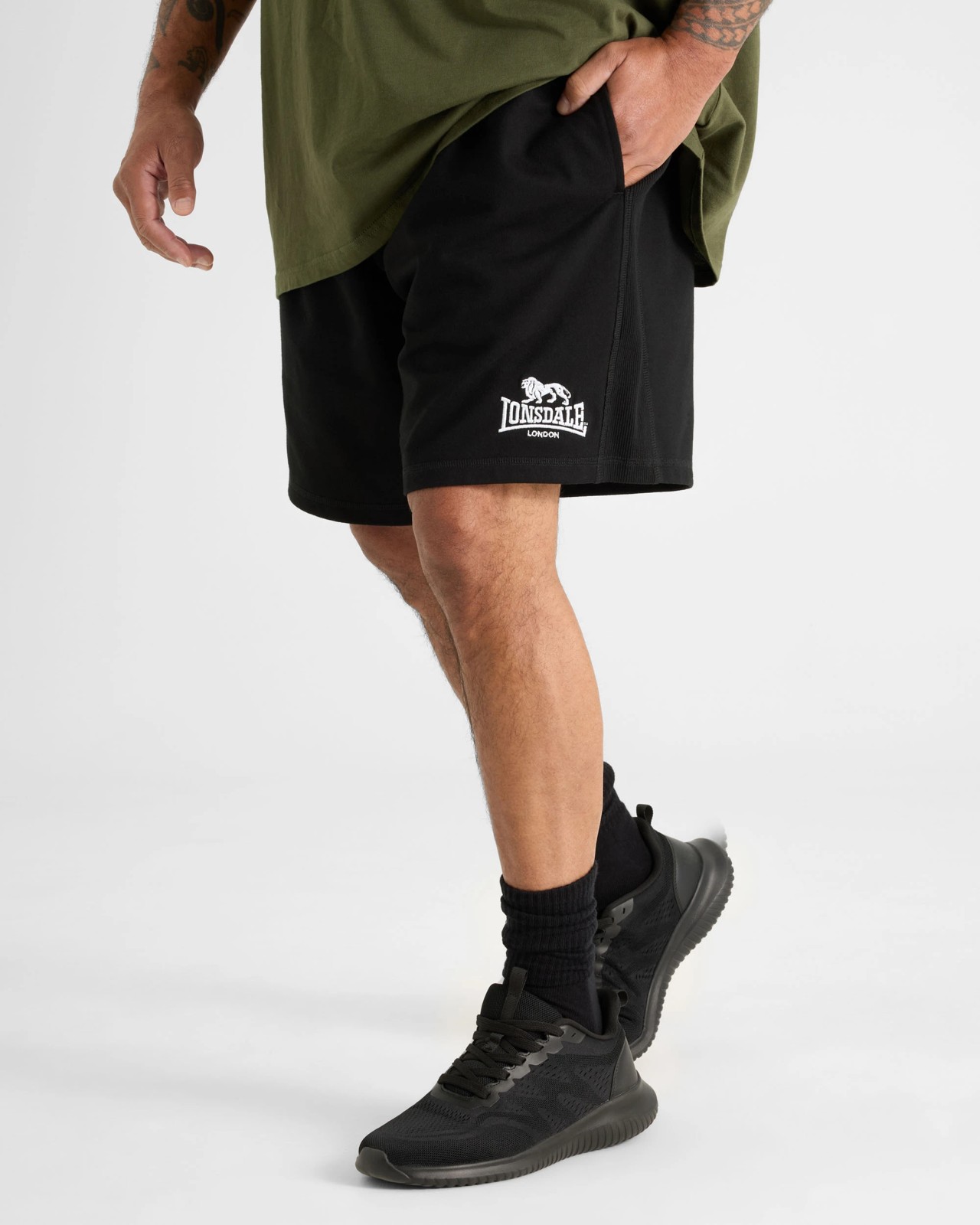 Lonsdale London Plus Size Shorts - Black 3 of 5