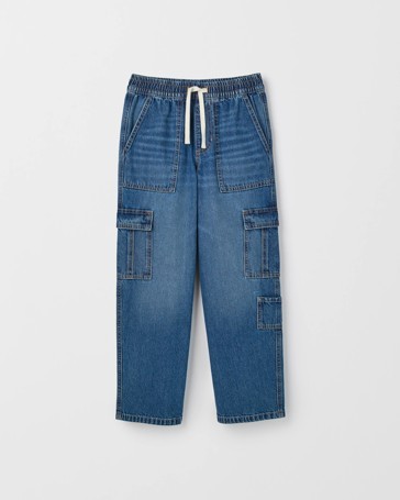 Loose Fit Cargo Denim Jeans