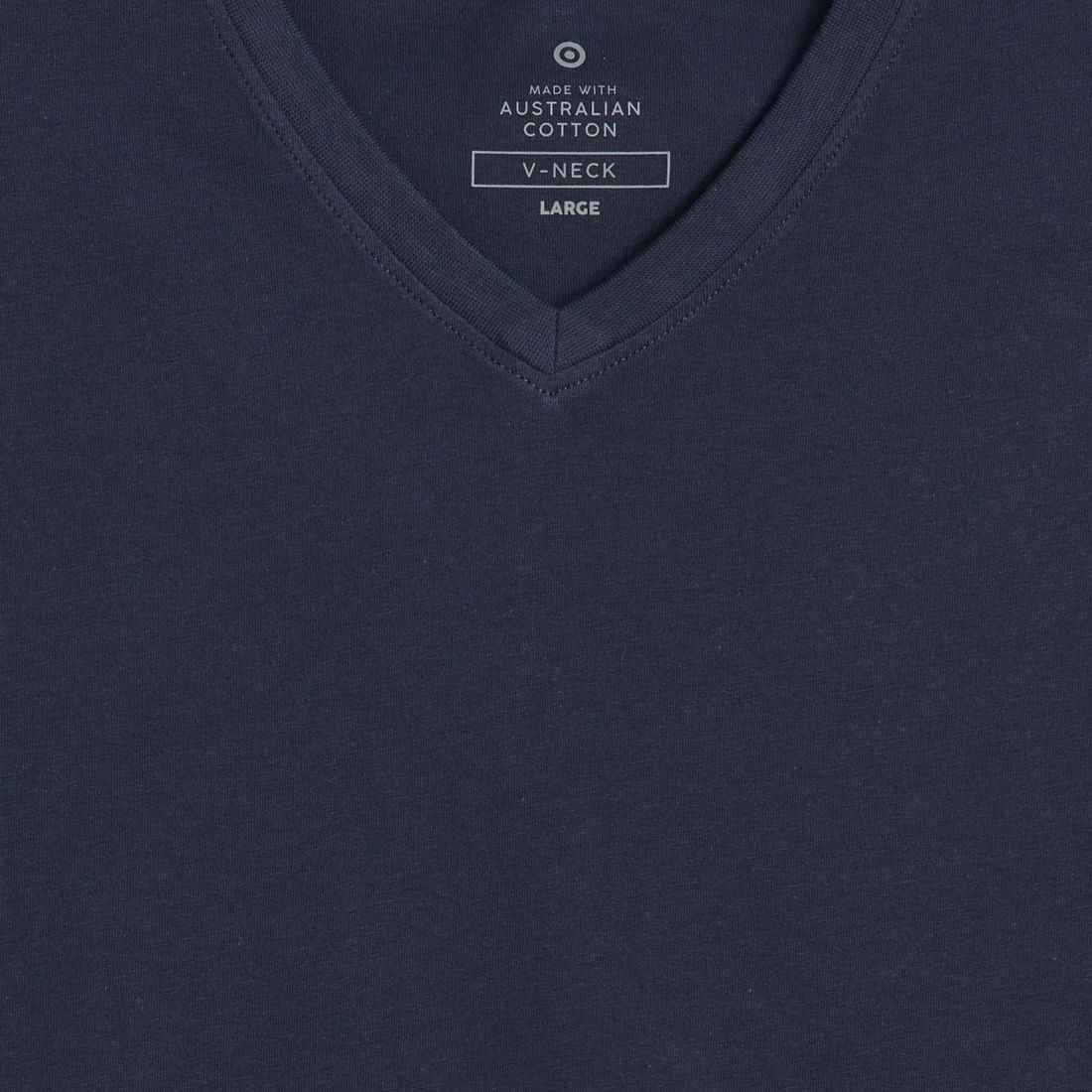Australian Cotton V-Neck T-Shirt - Navy Blue | Target Australia