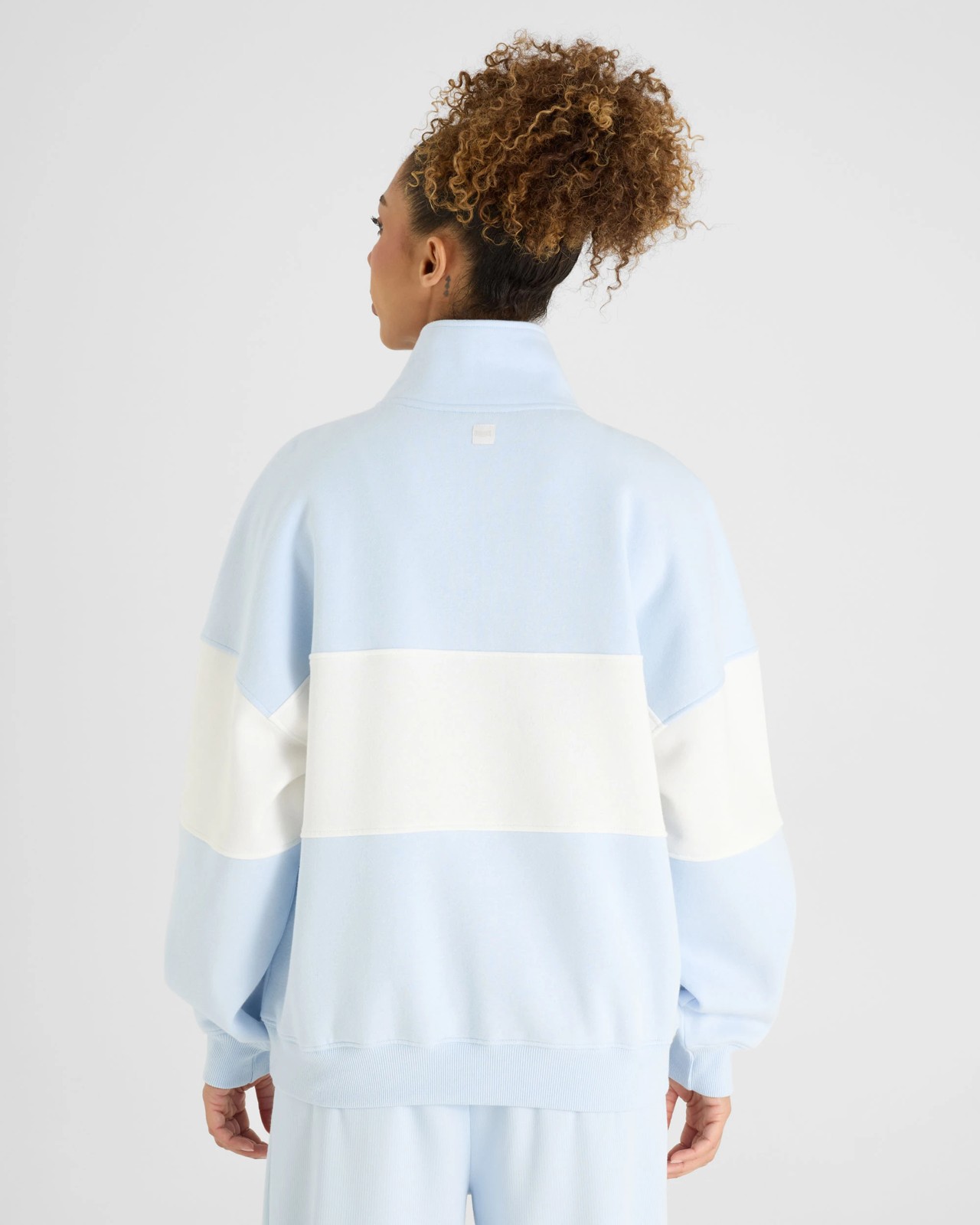 Lonsdale London Quarter Zip Crew Neck Jumper - Light Blue 2 of 6