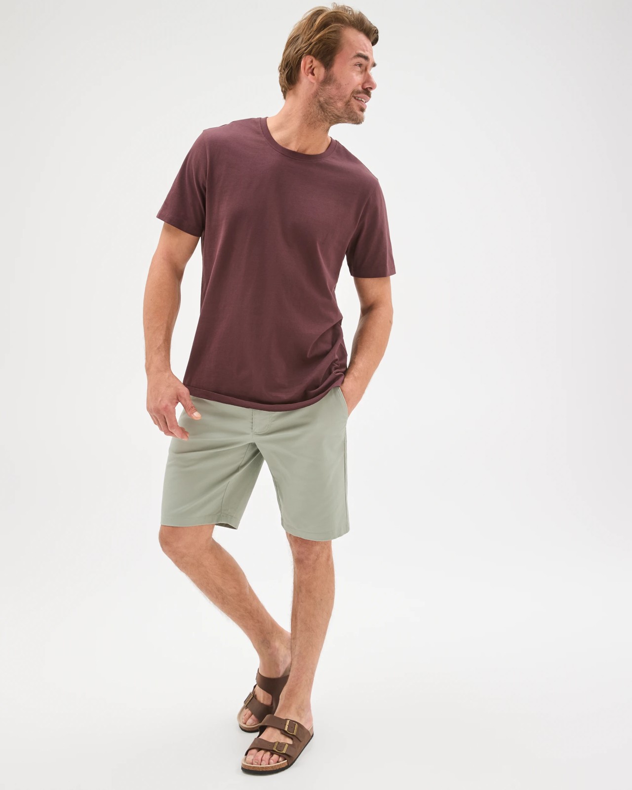 Australian Cotton Regular Chino Shorts - Forest Fog 4 of 5