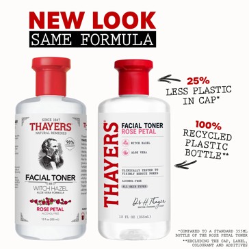 Thayers Rose Petal Alcohol Free Facial Toner 355ml - Witch Hazel and Aloe Vera