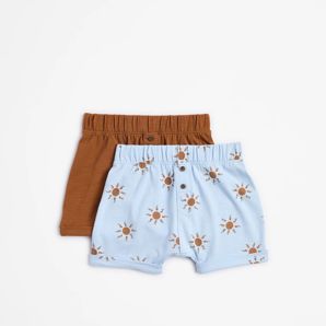 Baby Organic Cotton Jersey Shorts 2 Pack