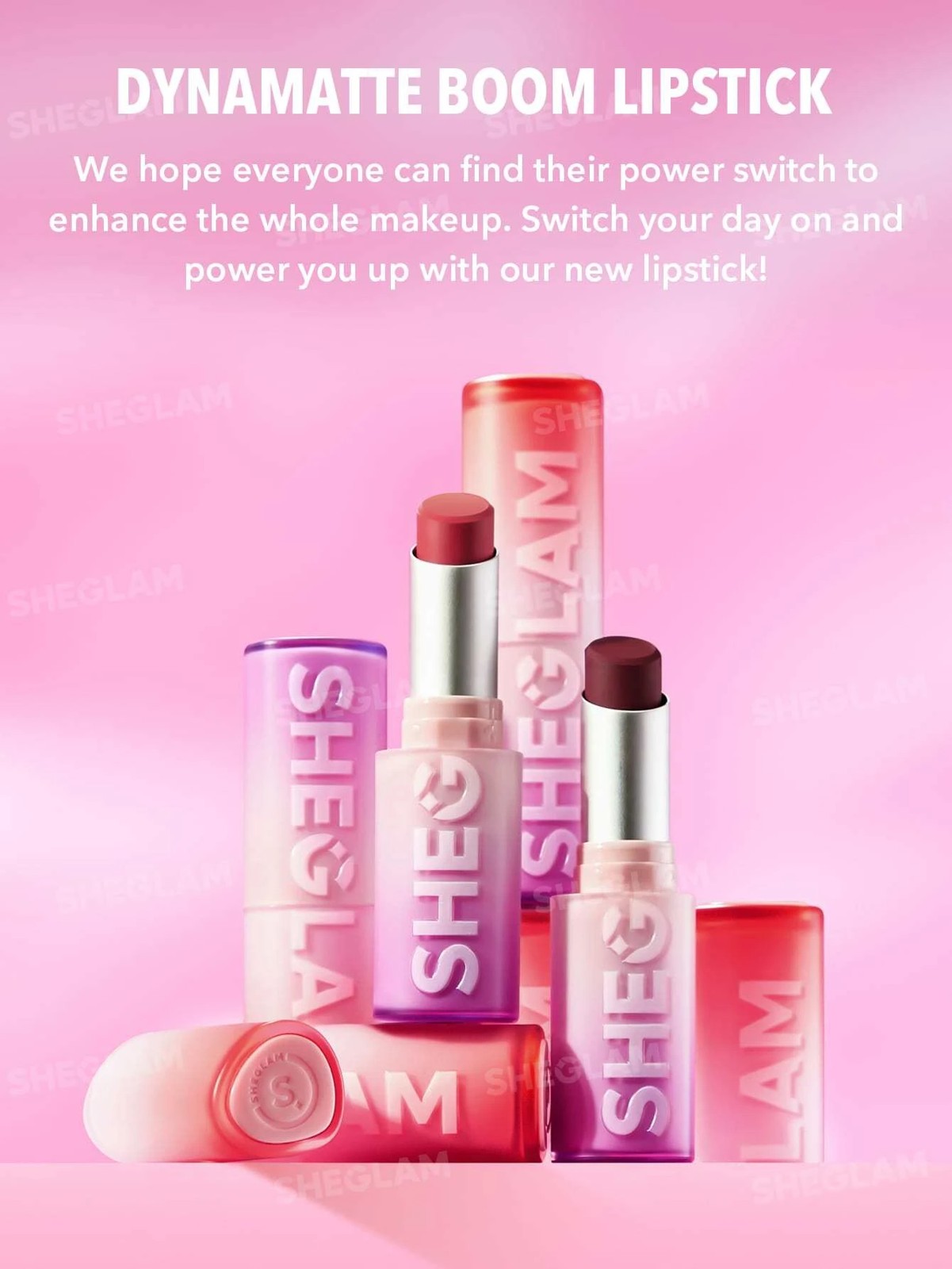 SHEGLAM Dynamatte Boom Long-lasting Matte Lipstick - High Key 3 of 5