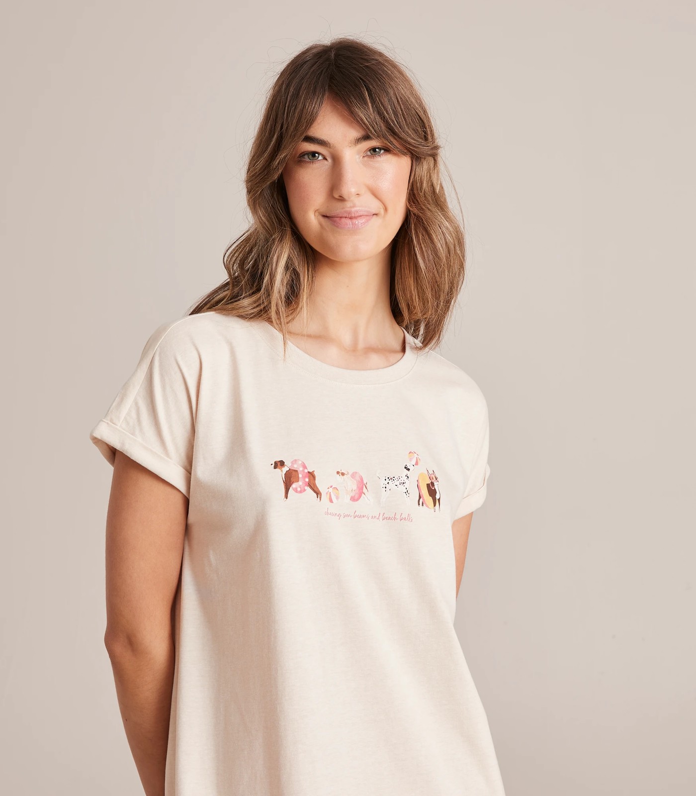 Print Sleep T-Shirt Nightie 3 of 5