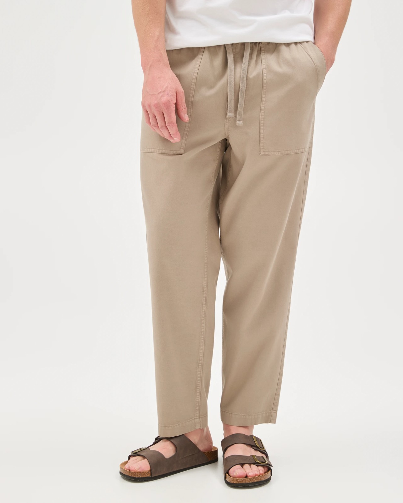 Elastic Waist Beach Pants - Elephant Skin 5 of 5