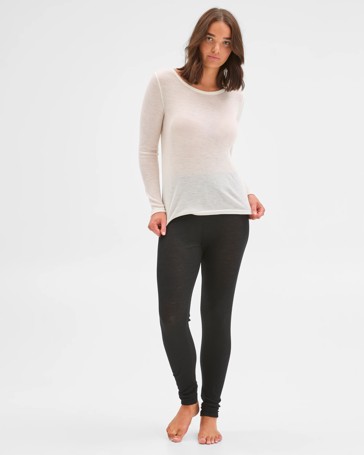 Merino Wool Blend Long Sleeve Thermal Top